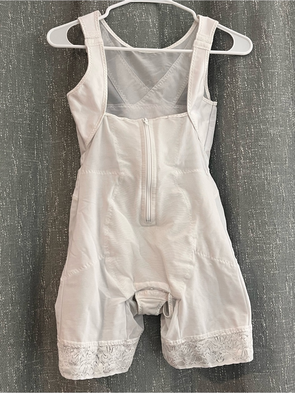 Ardyss White Shapewear Romper with Lace Trim